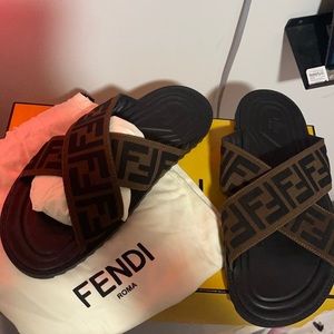 Fendi Cross Over Slides